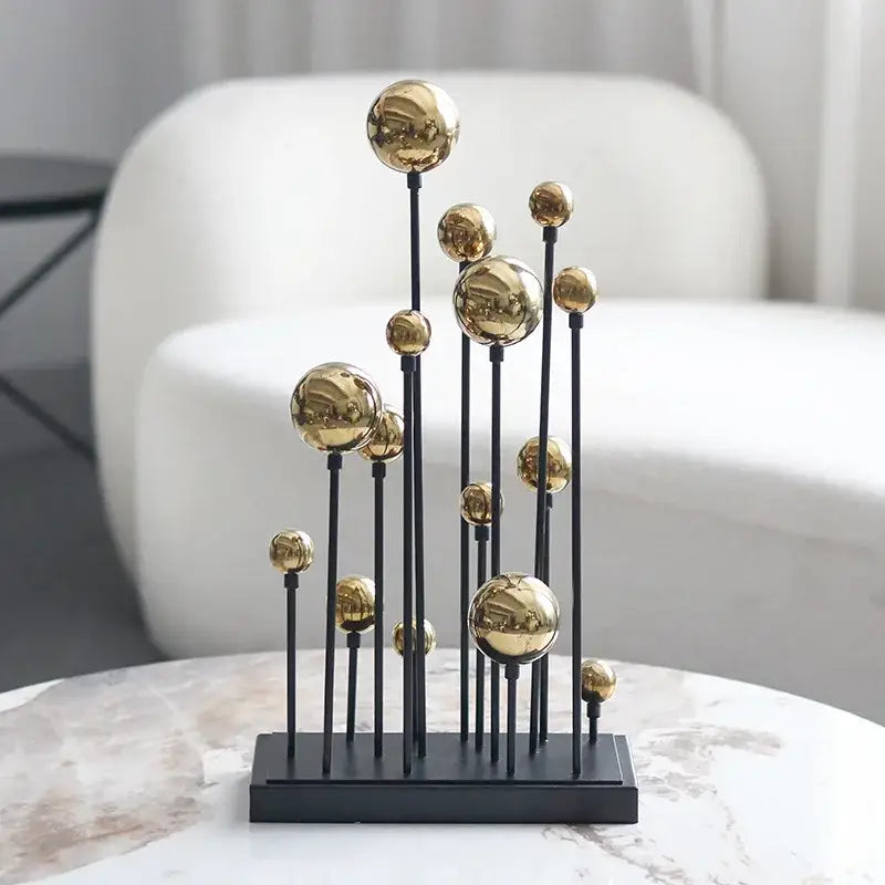 Golden Ball Metal Sculpture