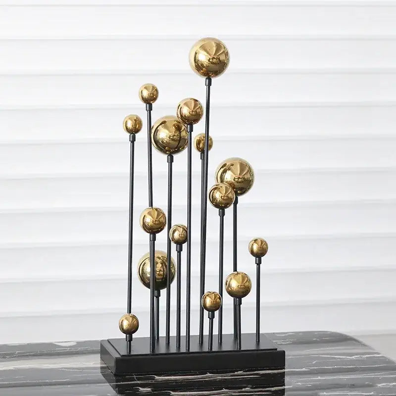 Golden Ball Metal Sculpture