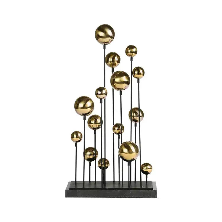 Gold Geometric Ball Sculpture