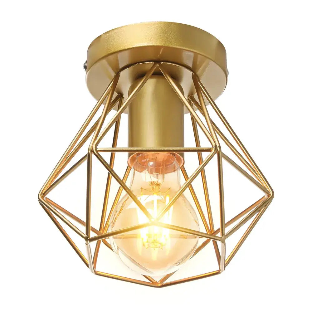 Black Cage Ceiling Light