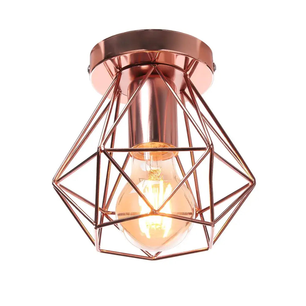 Black Cage Ceiling Light
