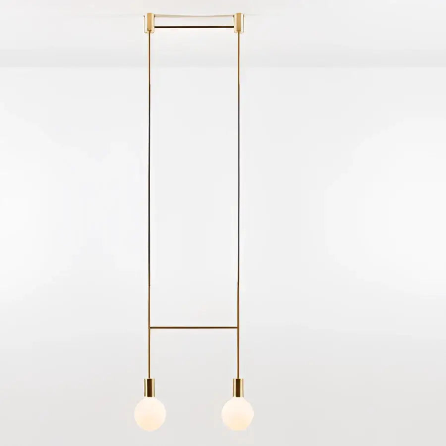 Brass Black Geometric Iron Pendant Light