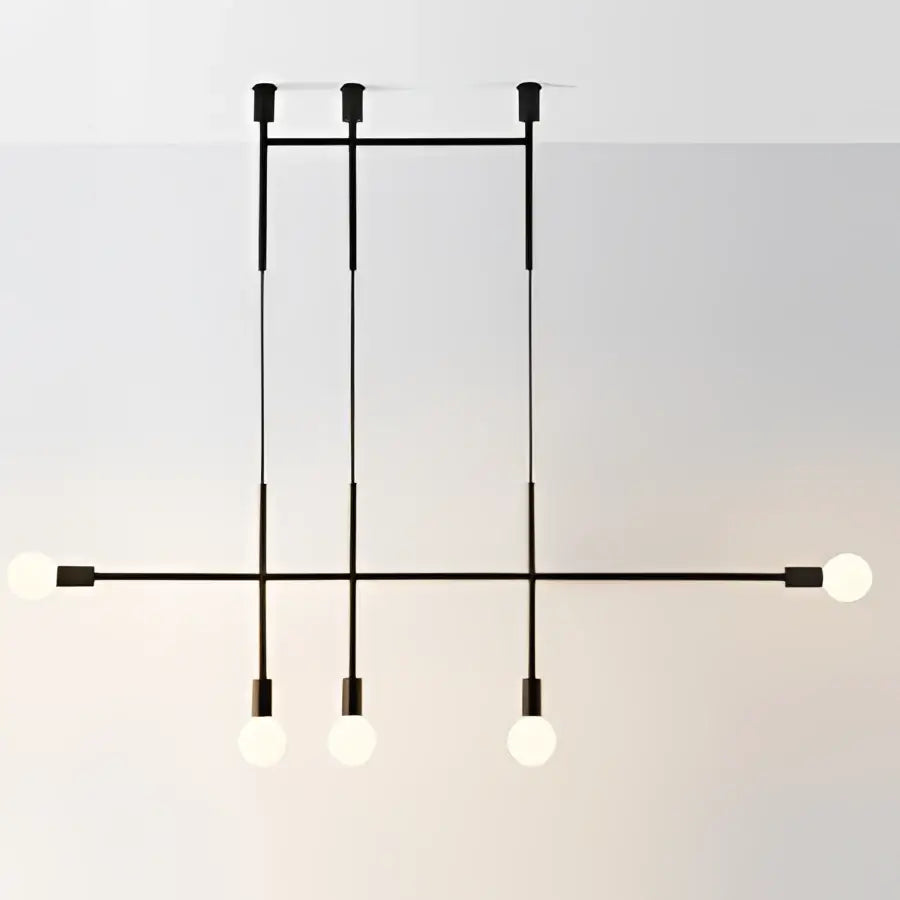 Brass Black Geometric Iron Pendant Light