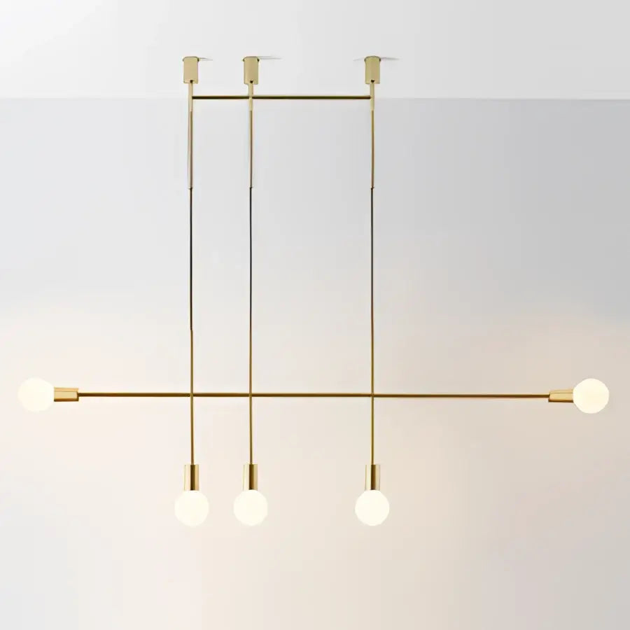Brass Black Geometric Iron Pendant Light