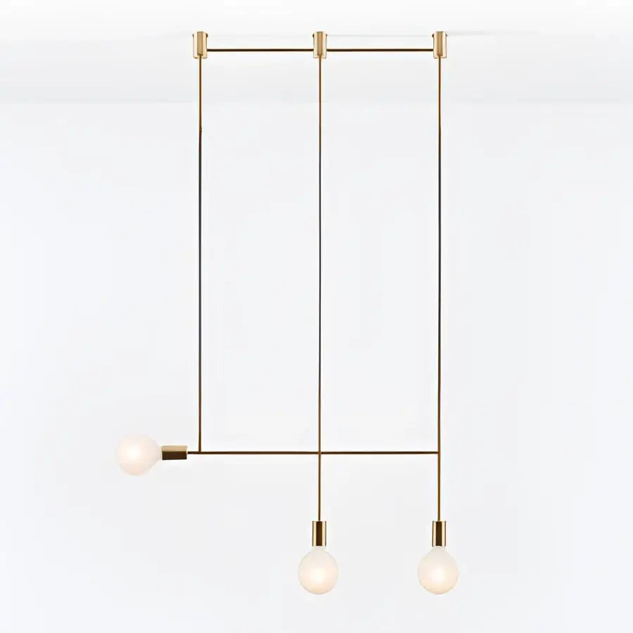 Brass Black Geometric Iron Pendant Light