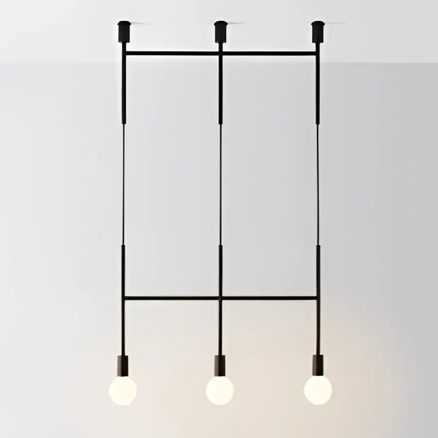 Brass Black Geometric Iron Pendant Light