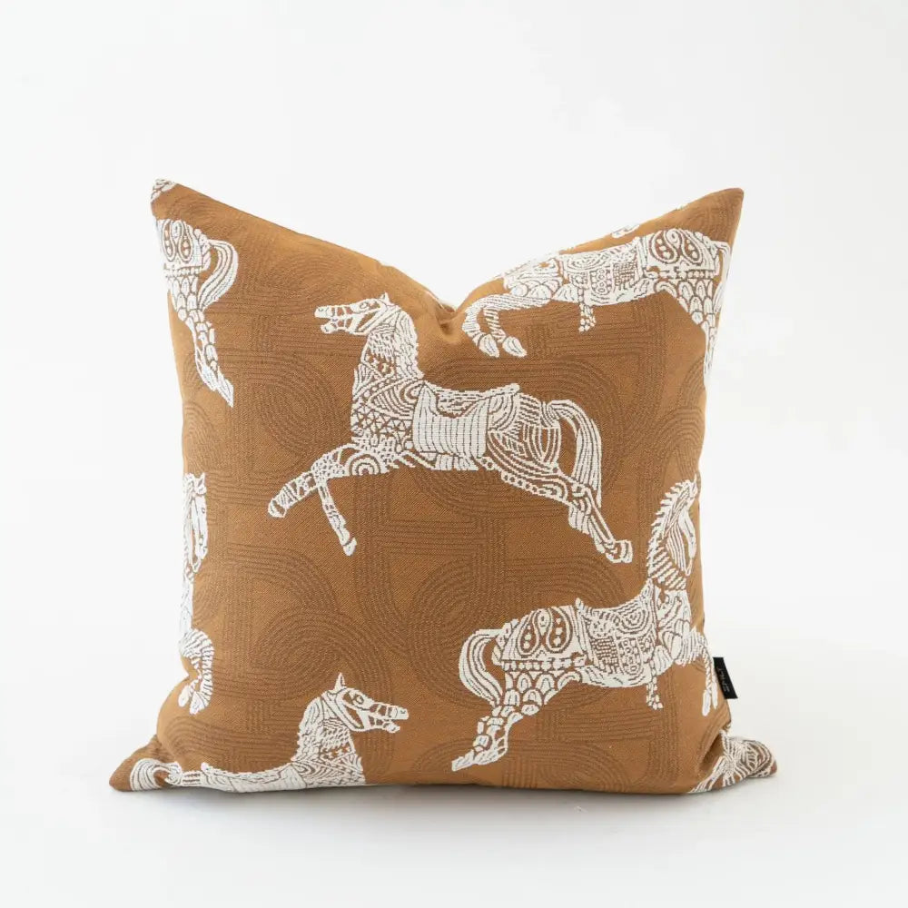 Brown Jacquard Cushion Cover