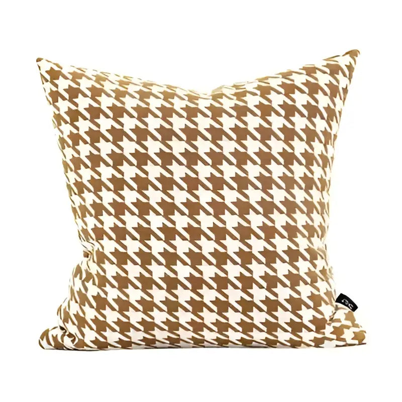 Brown Jacquard Cushion Cover