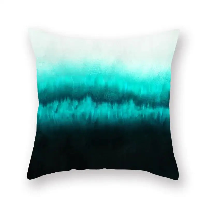 Teal Leaf Pillowcase