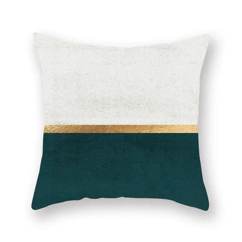 Teal Leaf Pillowcase