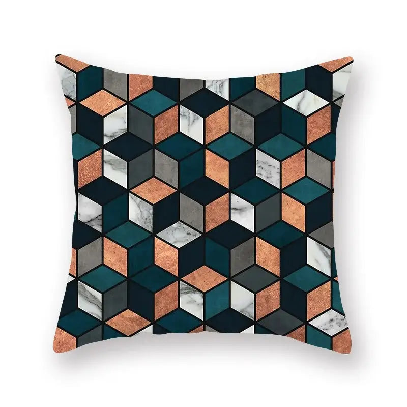 Teal Leaf Pillowcase