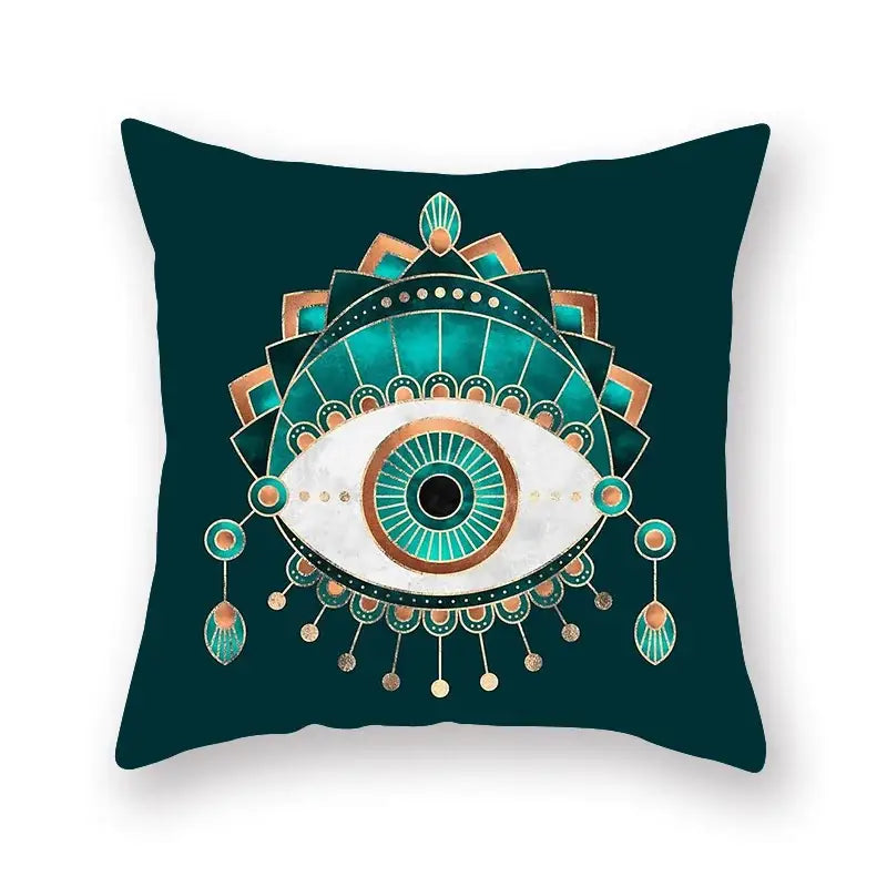 Teal Leaf Pillowcase