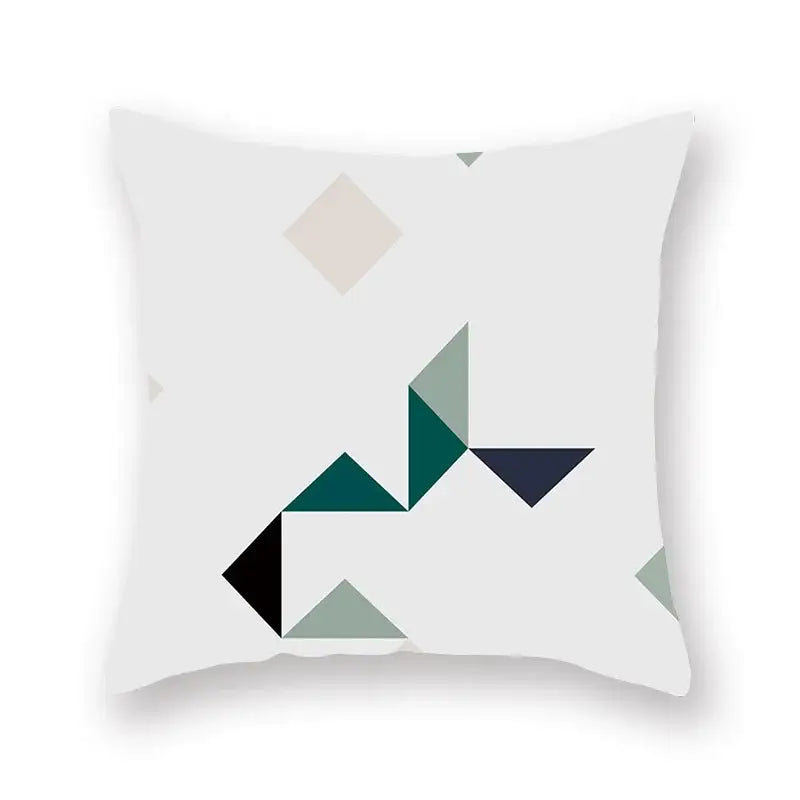 Teal Leaf Pillowcase
