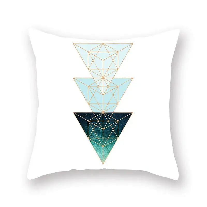 Teal Leaf Pillowcase