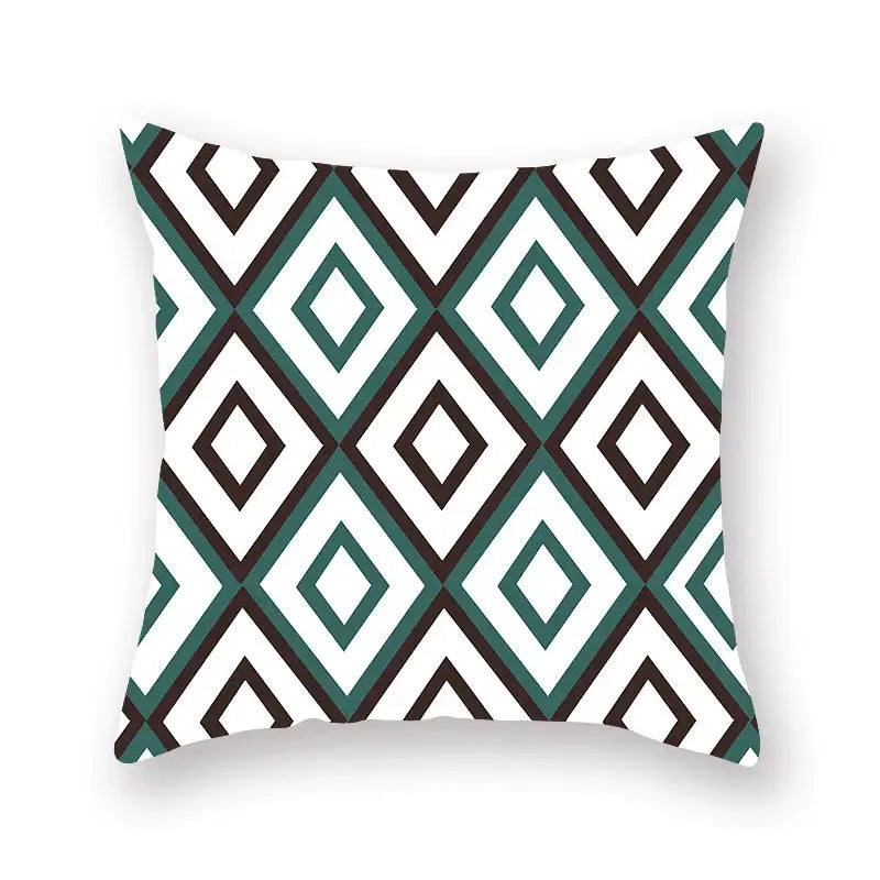 Teal Leaf Pillowcase