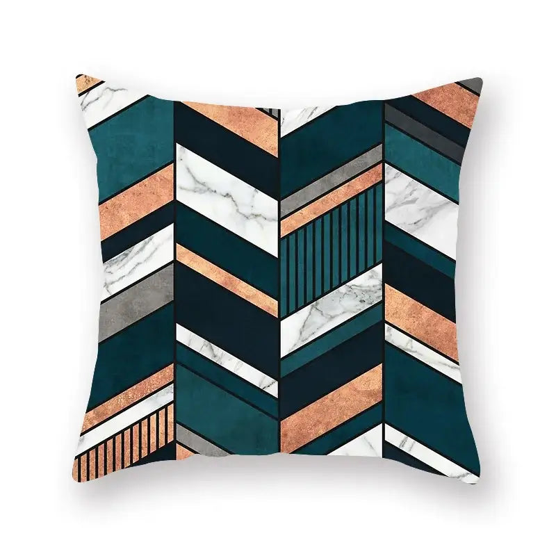 Teal Leaf Pillowcase
