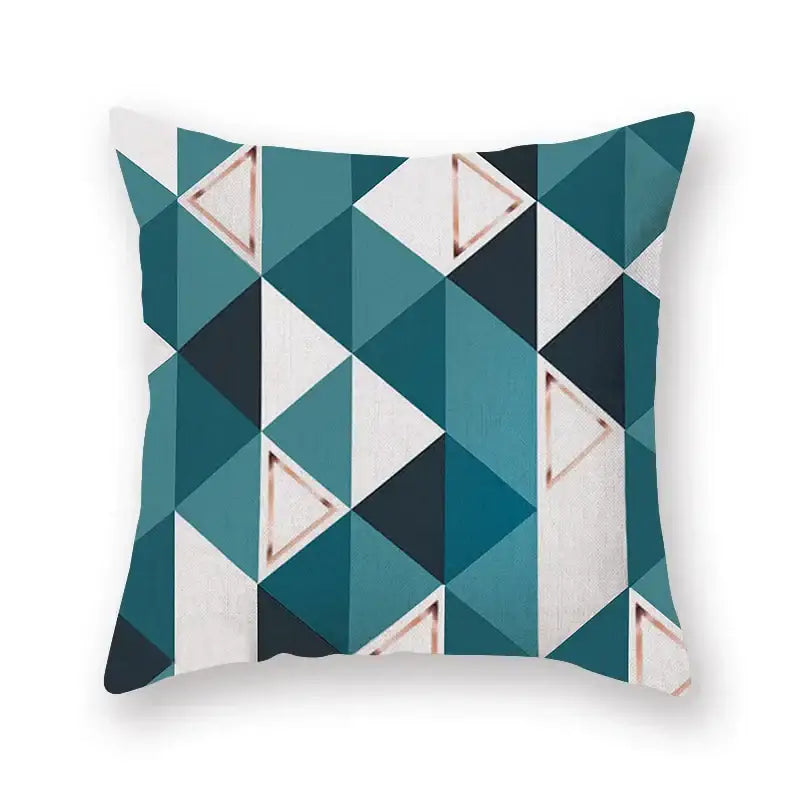 Teal Leaf Pillowcase