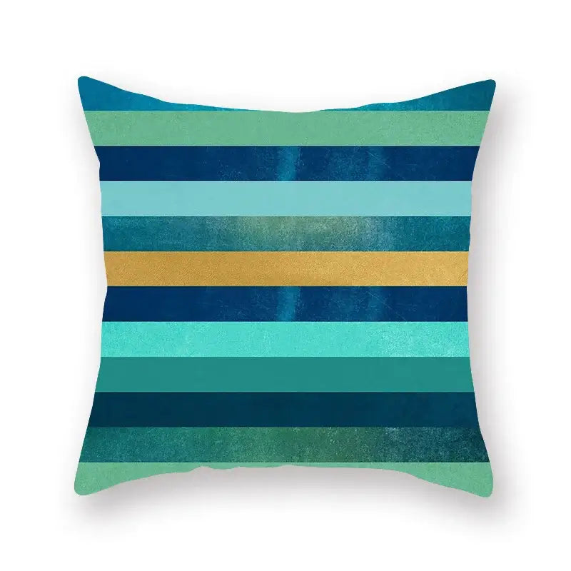 Teal Leaf Pillowcase