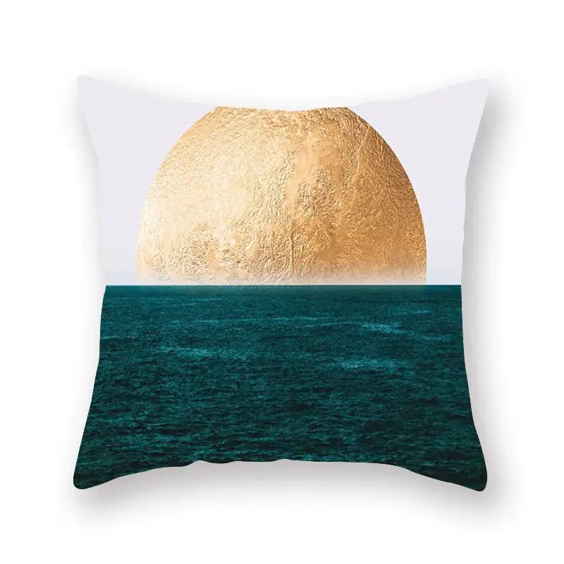 Teal Leaf Pillowcase