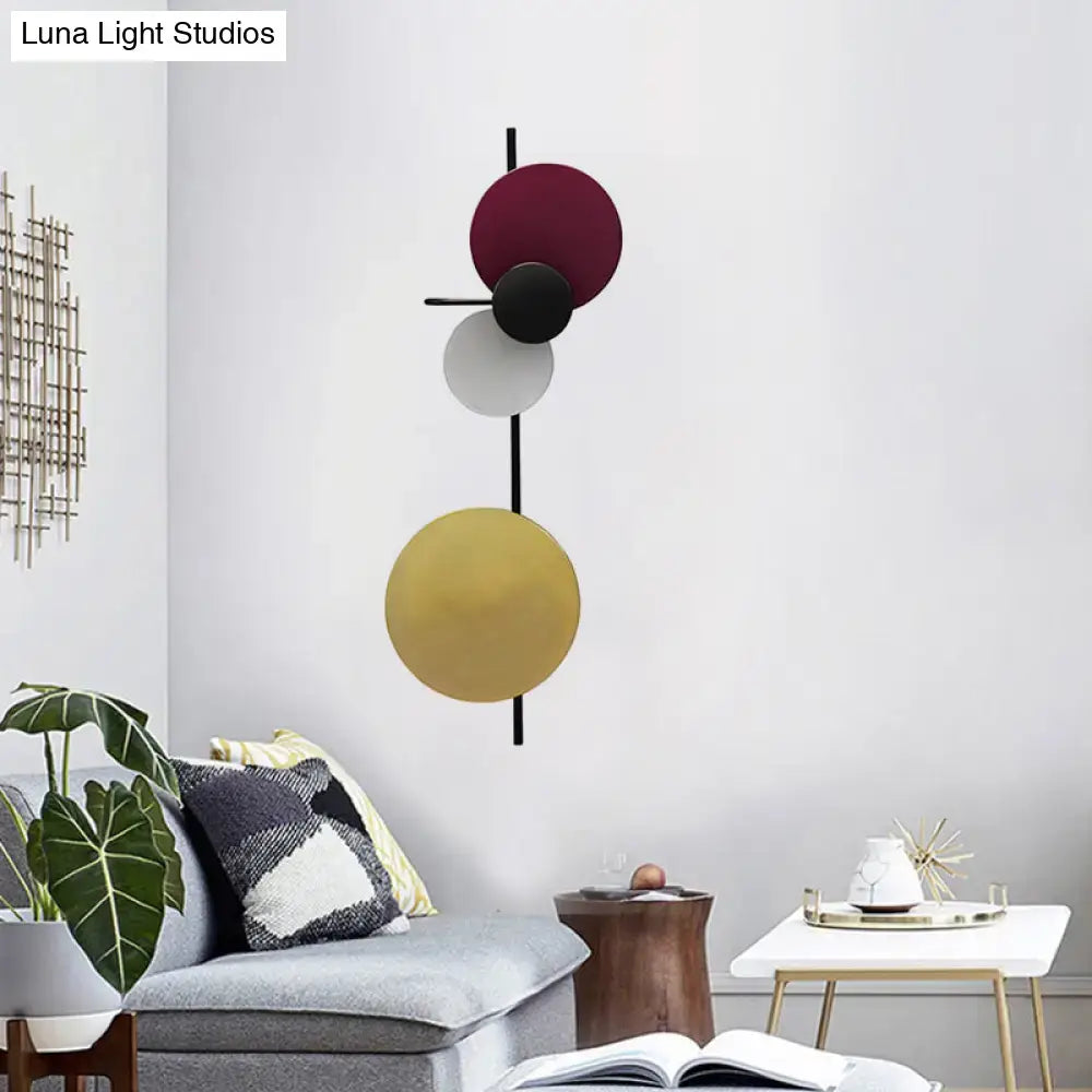 Red Pink Blue Wall Sconce Adjustable Design