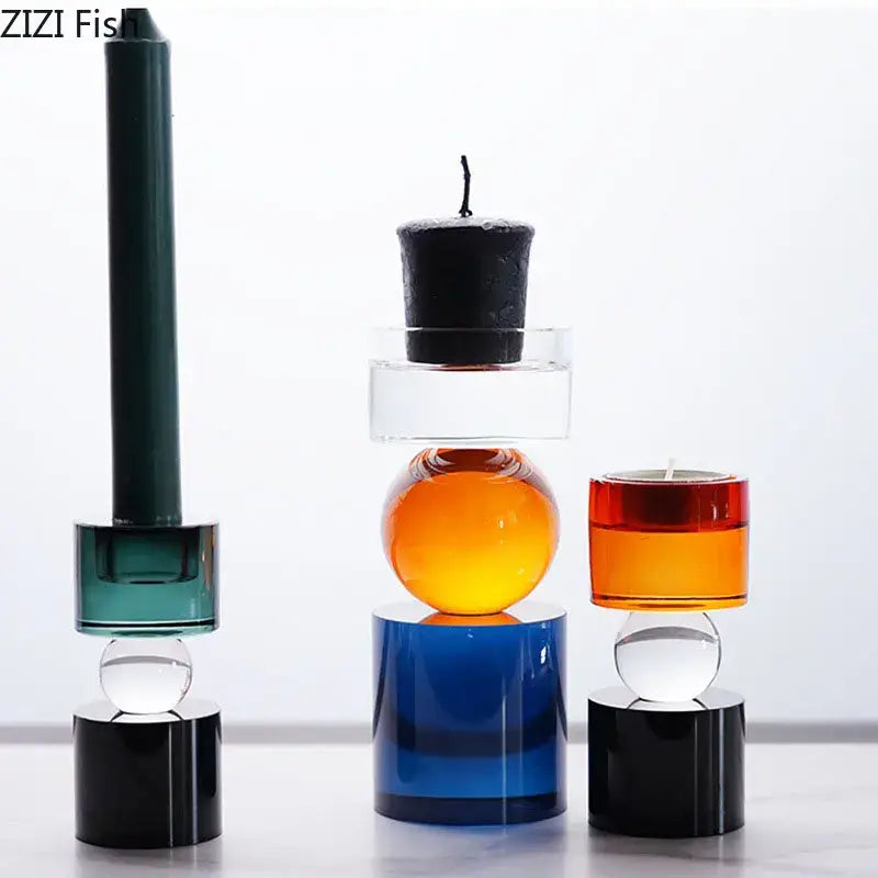 Orange Black Crystal Holders