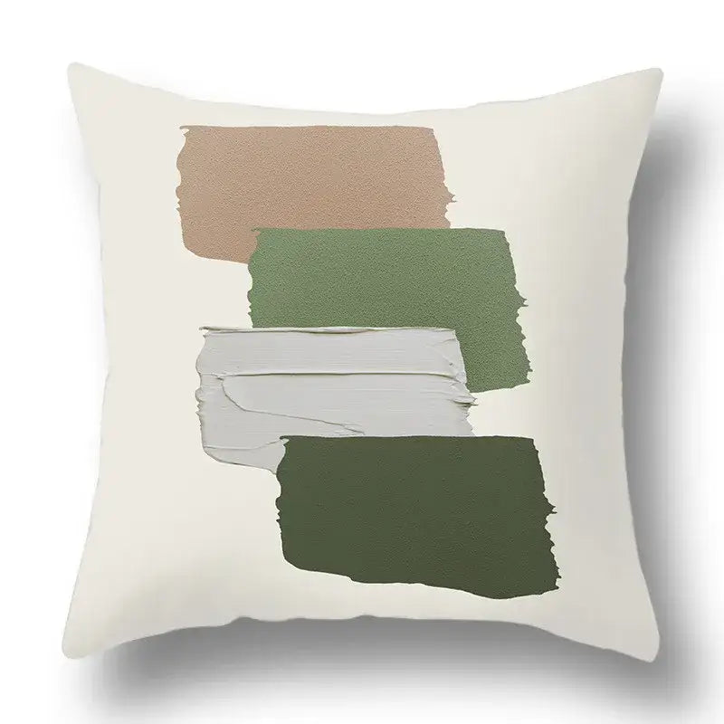 Green Geometric Pillow Cover