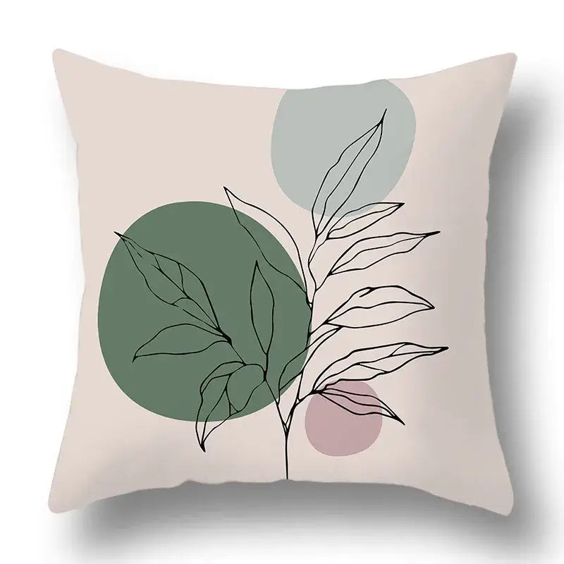 Green Geometric Pillow Cover