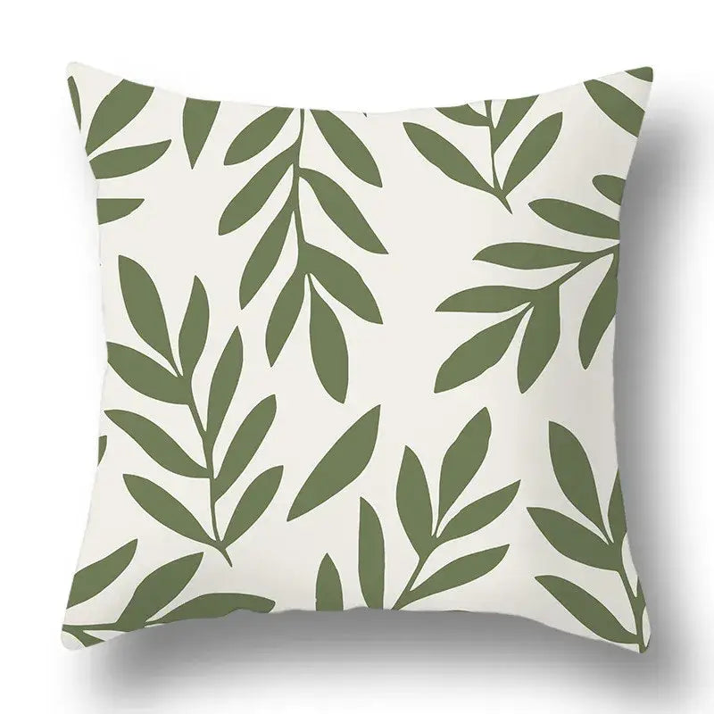 Green Geometric Pillow Cover