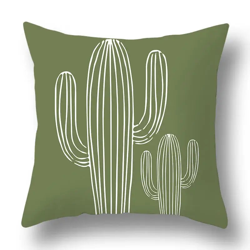 Green Geometric Pillow Cover