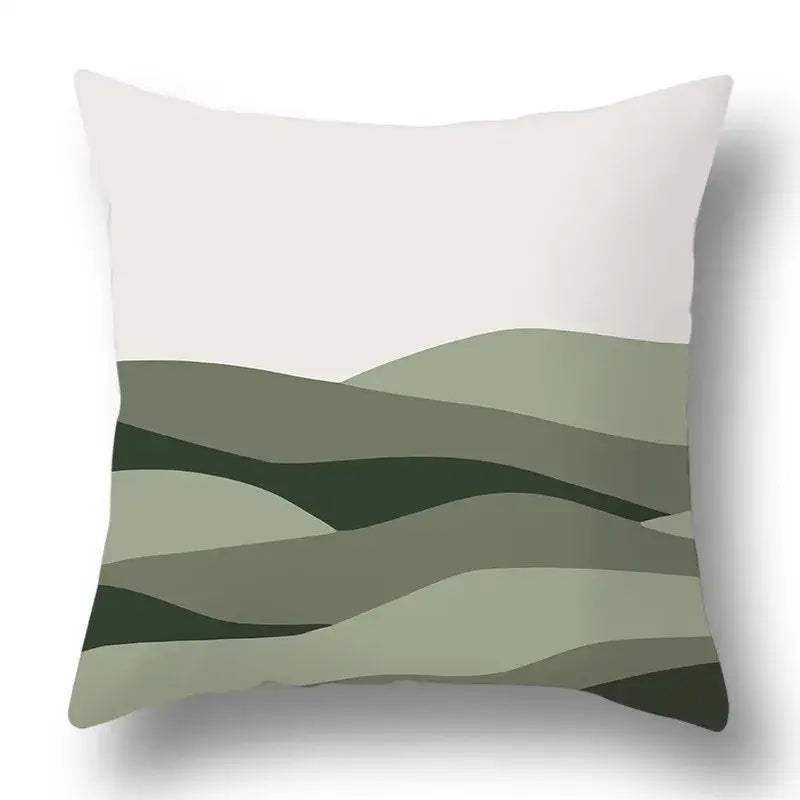 Green Geometric Pillow Cover