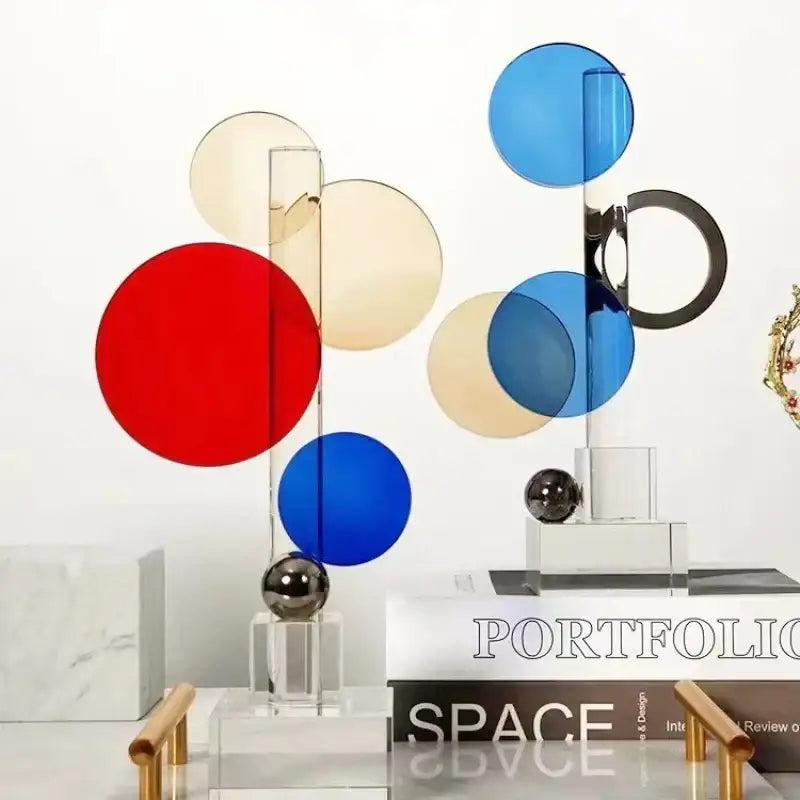 Acrylic Geometric Ring Sculpture