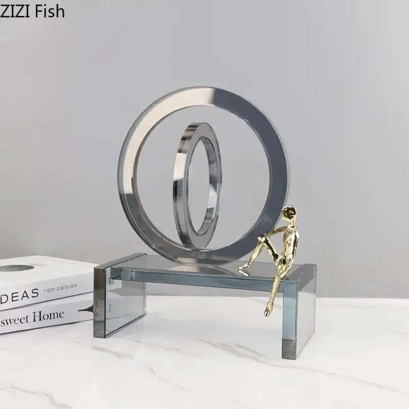 Gold Ring Chair Sculpture