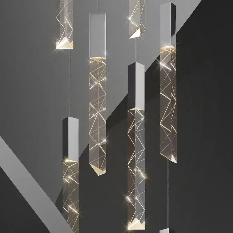 Crystal Glass Dining Area Pendant Light