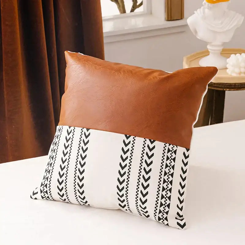 Black White Tassel Cushion