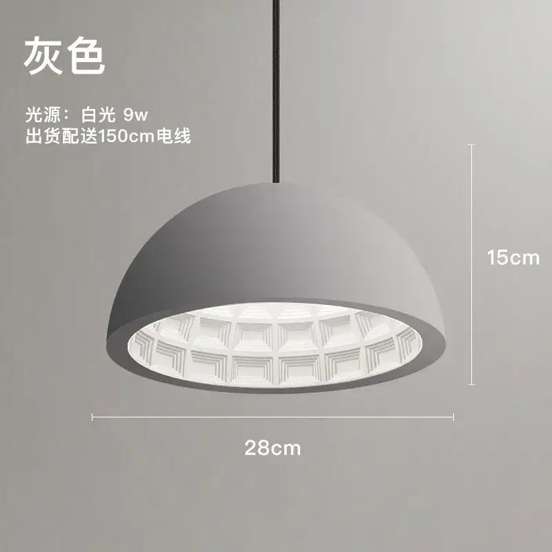 White Gypsum Pendant Light