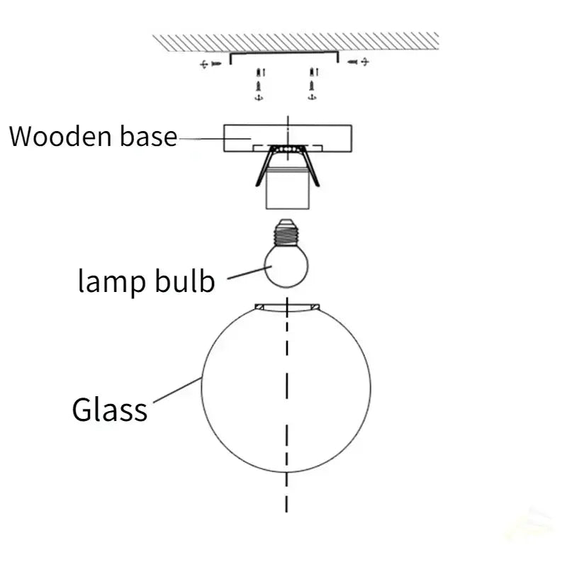 Glass LED Ceiling Lamp