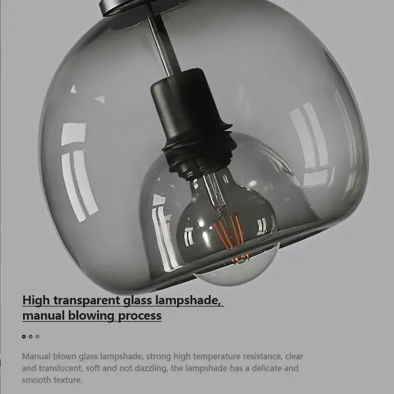 Glass Ball 3-Head Dining Pendant
