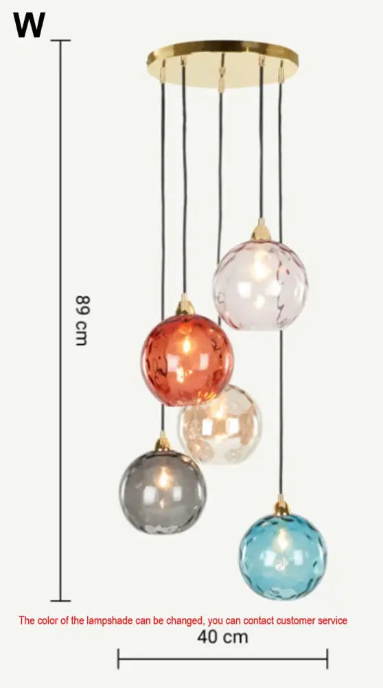 Golden Glass Cluster Pendant