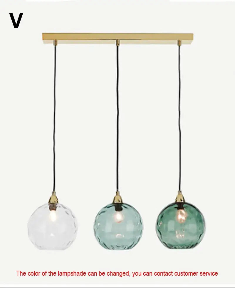 Golden Glass Cluster Pendant