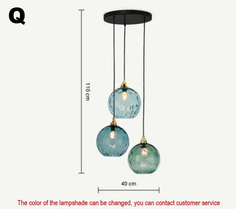 Golden Glass Cluster Pendant