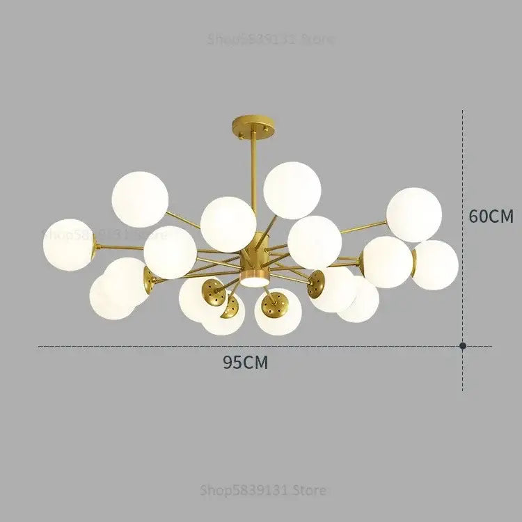 Gold Black Chandelier Light