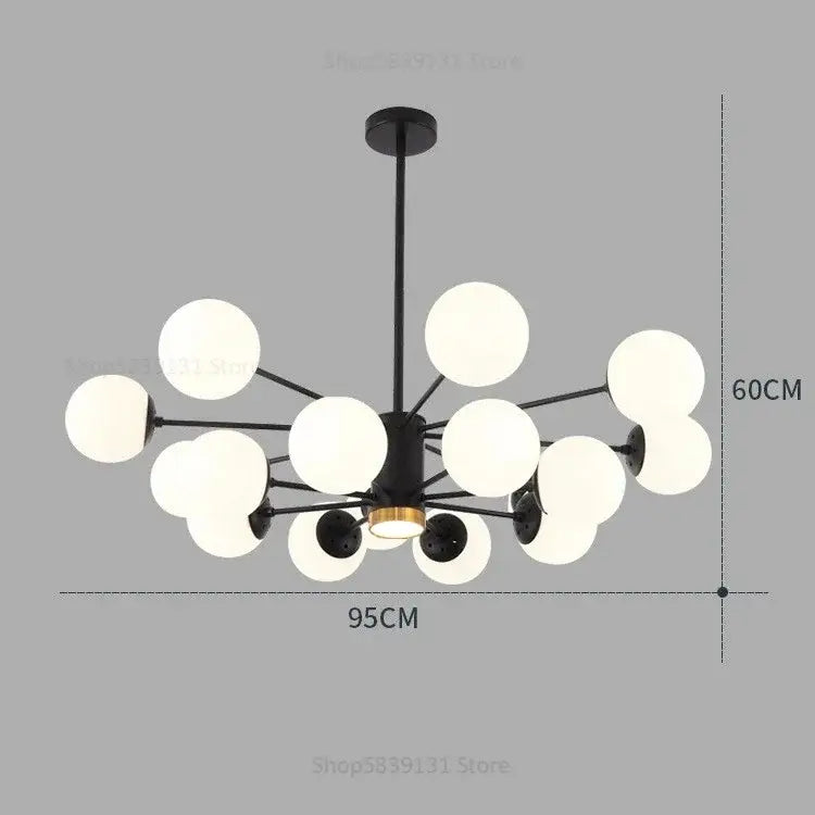 Gold Black Chandelier Light