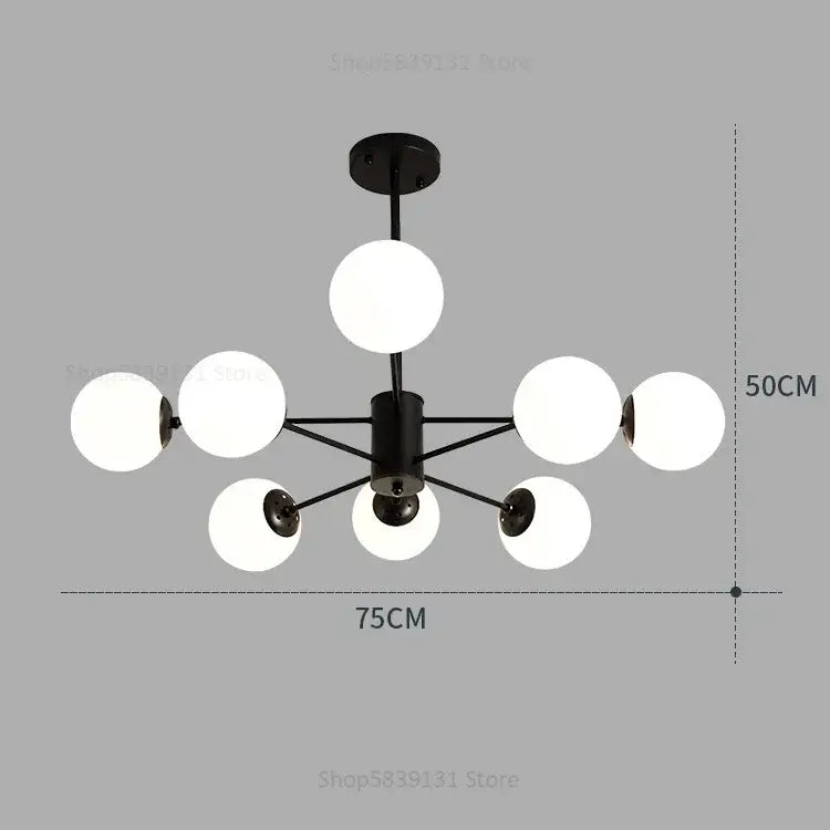 Gold Black Chandelier Light