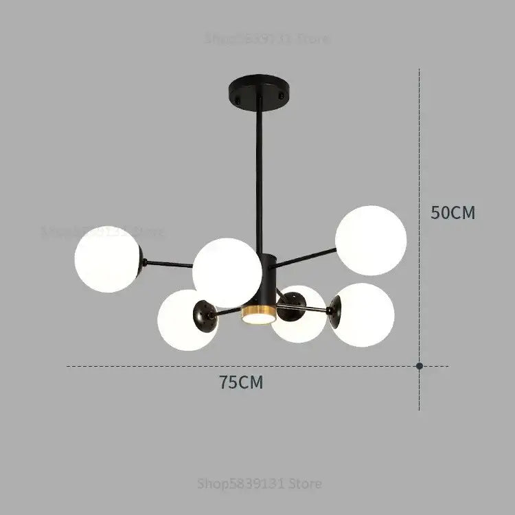 Gold Black Chandelier Light