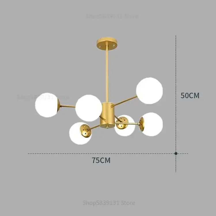 Gold Black Chandelier Light