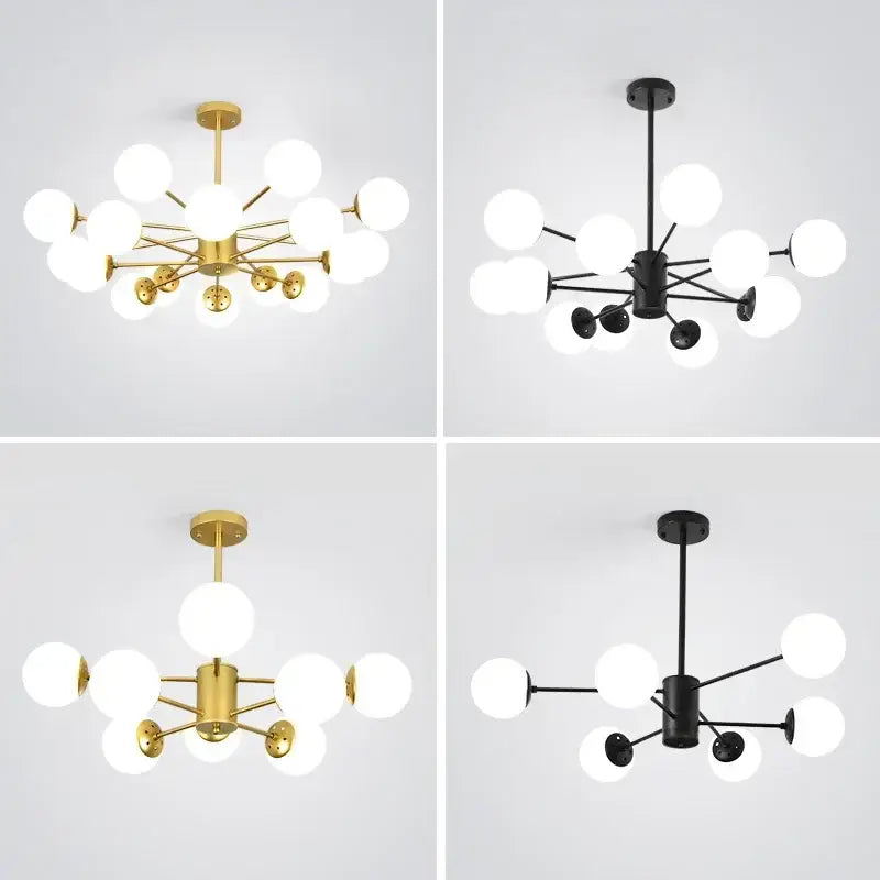 Gold Black Chandelier Light