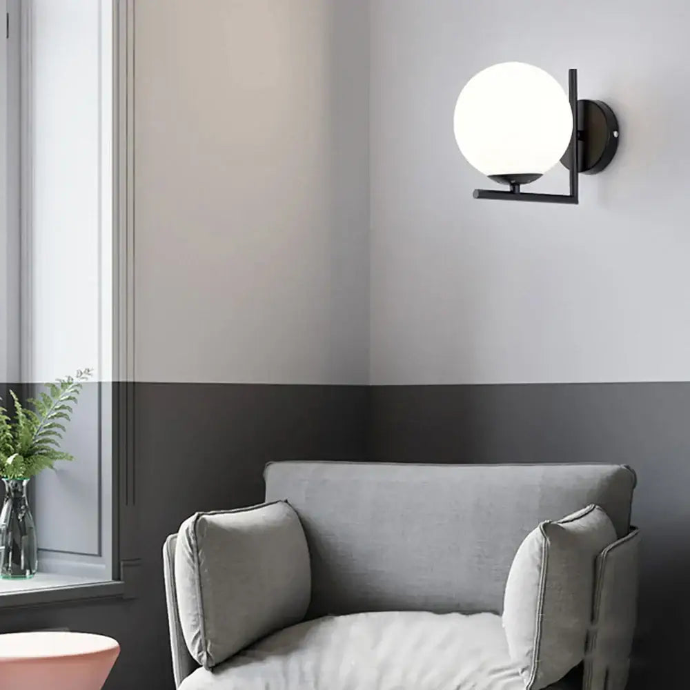 Crystal Glass Wall-Mounted Bedroom Wall Sconce