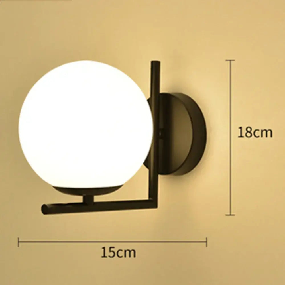 Crystal Glass Wall-Mounted Bedroom Wall Sconce