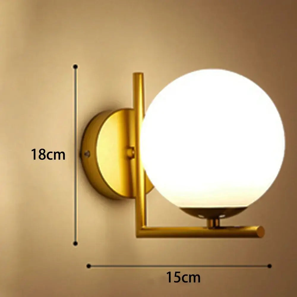Crystal Glass Wall-Mounted Bedroom Wall Sconce