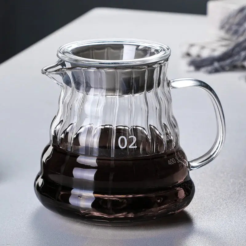 Glass Metallic Coffee Carafe